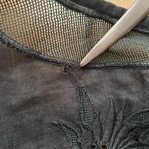 Rag & Bone Hera Beach Cover Up Wrap Black $350 One Size Whimsy Goth Bohemian - Picture 8 of 10